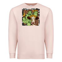 Pale Pink cactus hereford coaster Premium Sweatshirt - JahusDesignShop