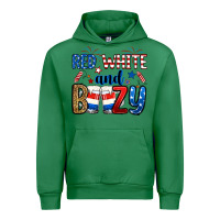 Emerald red white and boozy Urban Hoodie - RanaPortraitStore