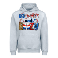 Heather Grey red white and boozy Urban Hoodie - RanaPortraitStore