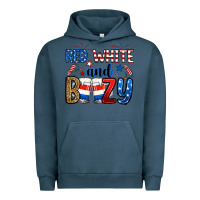 Pigment Midnight Navy red white and boozy Urban Hoodie - RanaPortraitStore