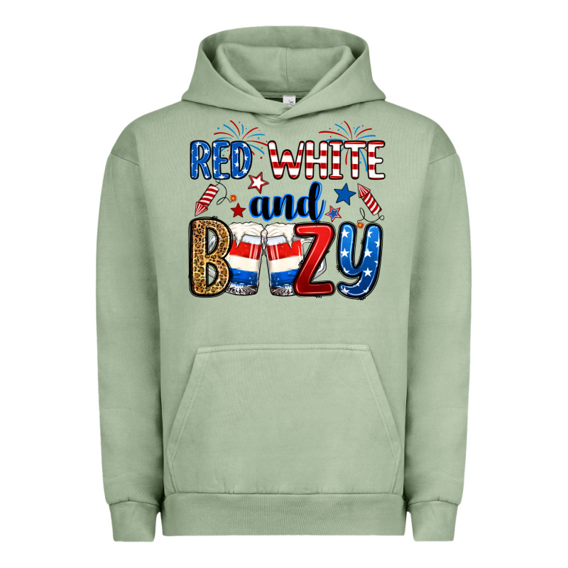Red White And Boozy Urban Hoodie by RanaPortraitStore | Teevron