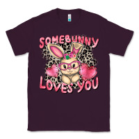 Plum Somebunny loves you Easter Day Classic Tee - CowGirlArtShop