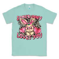 Seafoam Somebunny loves you Easter Day Classic Tee - CowGirlArtShop
