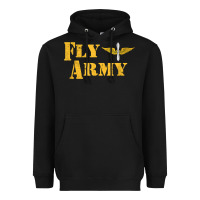Black Vintage Fly Army Military Pilot Army Aviation Branch Heavyweight Hoodie - Craftify