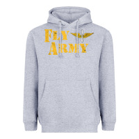Heather Grey Vintage Fly Army Military Pilot Army Aviation Branch Heavyweight Hoodie - Craftify