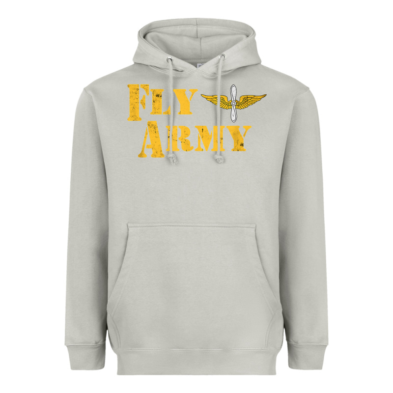 Vintage Fly Army Military Pilot Army Aviation Branch Heavyweight Hoodie by Craftify | Teevron