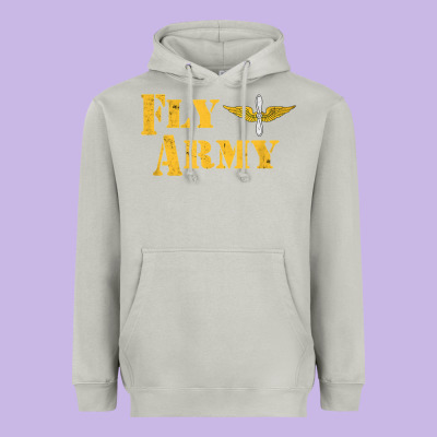 Vintage Fly Army Military Pilot Army Aviation Branch Heavyweight Hoodie Designed By Craftify