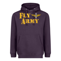 Plum Vintage Fly Army Military Pilot Army Aviation Branch Heavyweight Hoodie - Craftify
