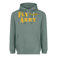 Sage Vintage Fly Army Military Pilot Army Aviation Branch Heavyweight Hoodie - Craftify