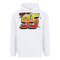 White No 95 McQueen Heavyweight Hoodie - Craftify