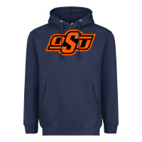 Navy Oklahoma St University Heavyweight Hoodie - Craftify