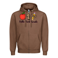 Chestnut hello first grade leopard 3200x2400 Zipper Hoodie - AdoDesignShop