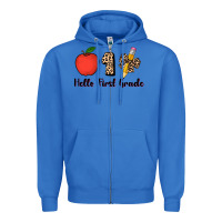 True Royal hello first grade leopard 3200x2400 Zipper Hoodie - AdoDesignShop