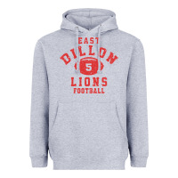 Heather Grey Friday Night Lights East Dillon Lions Football Jersey Heavyweight Hoodie - Craftify