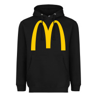 Black mcd onald's golden arches Heavyweight Hoodie - Craftify