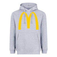 Heather Grey mcd onald's golden arches Heavyweight Hoodie - Craftify