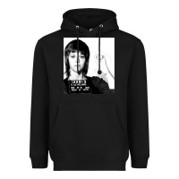 Black Jane Fonda Mugshot GIFT Heavyweight Hoodie - Craftify