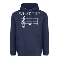 Navy what the f note key music humor gift Heavyweight Hoodie - Craftify