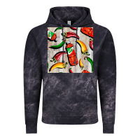 Cloud Black mexican chili and pepper seamless pattern Vintage Hoodie - BundleAndBundleShop
