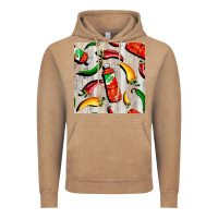 Vintage Coffee mexican chili and pepper seamless pattern Vintage Hoodie - BundleAndBundleShop