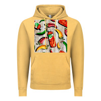 Vintage Mustard mexican chili and pepper seamless pattern Vintage Hoodie - BundleAndBundleShop