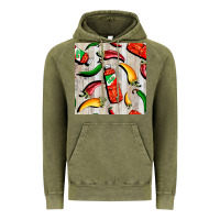 Vintage Olive mexican chili and pepper seamless pattern Vintage Hoodie - BundleAndBundleShop