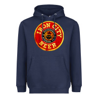 Navy #beer irons city Heavyweight Hoodie - Craftify