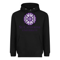 Black ST. CATHERINE UNIVERSITY Heavyweight Hoodie - Craftify
