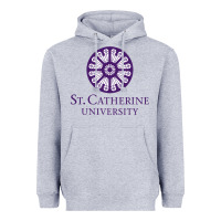 Heather Grey ST. CATHERINE UNIVERSITY Heavyweight Hoodie - Craftify