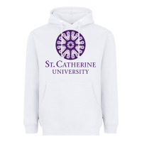 White ST. CATHERINE UNIVERSITY Heavyweight Hoodie - Craftify