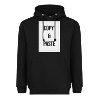 Black Copy Paste Heavyweight Hoodie - Craftify