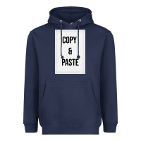 Navy Copy Paste Heavyweight Hoodie - Craftify