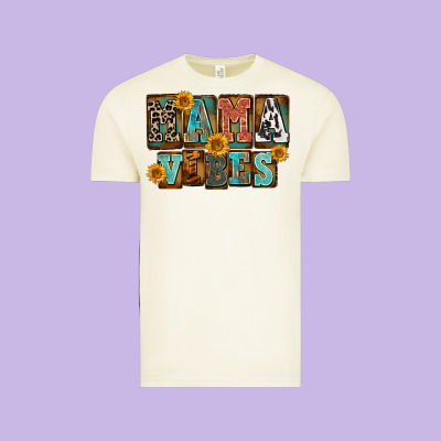 Western Mama Vibes Mother's Day Vintage Tee Designed By Fadigitalartstudio