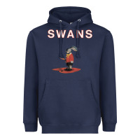 Navy Swans Heavyweight Hoodie - Craftify