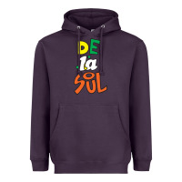 Plum De La Soul Print Heavyweight Hoodie - Craftify