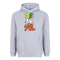 Heather Grey De La Soul Print Heavyweight Hoodie - Craftify