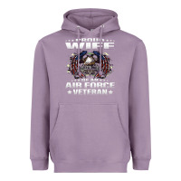 Lavender proud wife of an air force veteran military vet spouse gifts premium m Heavyweight Hoodie - Craftify