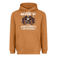 Meerkat proud wife of an air force veteran military vet spouse gifts premium m Heavyweight Hoodie - Craftify