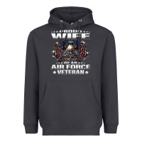 Smoke proud wife of an air force veteran military vet spouse gifts premium m Heavyweight Hoodie - Craftify