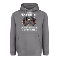Storm proud wife of an air force veteran military vet spouse gifts premium m Heavyweight Hoodie - Craftify