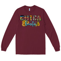 Burgundy chica bonita Long Sleeve Tee - BundleAndBundleShop