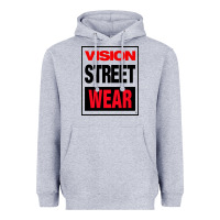 Heather Grey VISION STREET WEAR Heavyweight Hoodie - InspiraDesign