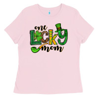 Bubblegum Pink One lucky mom St. Patrick's Ladies Tee - OliviaCreatesArt