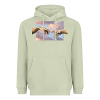 Matcha creation of adam hands aesthetic t shirt Heavyweight Hoodie - InspiraDesign