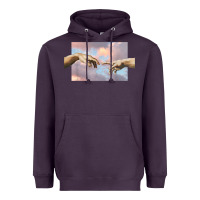 Plum creation of adam hands aesthetic t shirt Heavyweight Hoodie - InspiraDesign