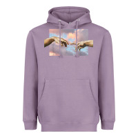 Lavender creation of adam hands aesthetic t shirt Heavyweight Hoodie - InspiraDesign