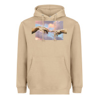Mushroom creation of adam hands aesthetic t shirt Heavyweight Hoodie - InspiraDesign