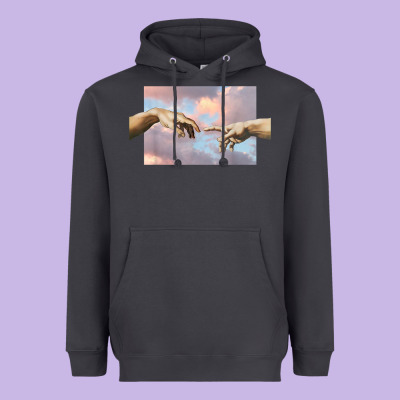 Creation Of Adam Hands Aesthetic T Shirt Heavyweight Hoodie Designed By Inspiradesign