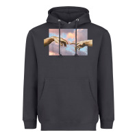 Smoke creation of adam hands aesthetic t shirt Heavyweight Hoodie - InspiraDesign