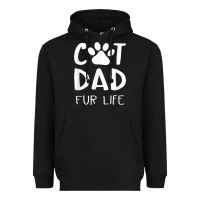 Funny Cat Dad Fathers Day Gift Shirt Fur Life Cat Tee Heavyweight Hoodie | Teevron